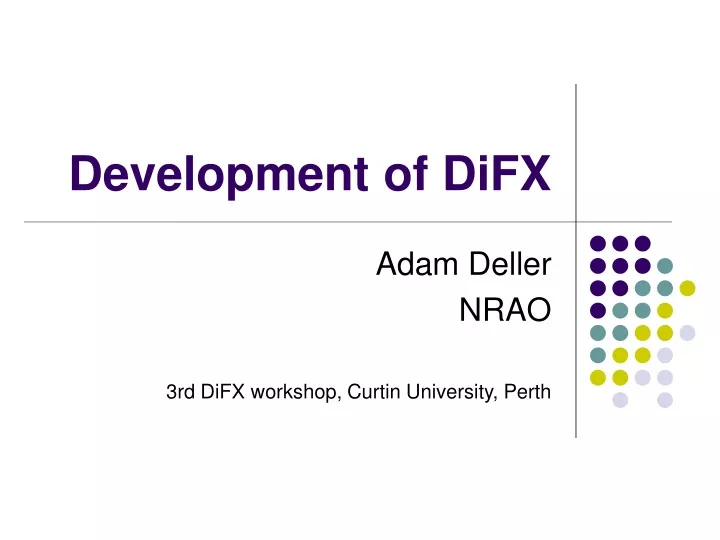 development of difx