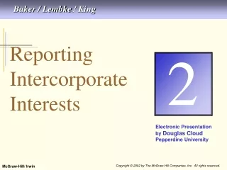 R eporting Intercorporate Interests