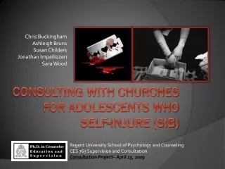 Consulting with churches  for adolescents who self-injure (SIB)