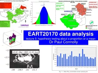 EART20170 data analysis lecture 5: hypothesis testing about a proportion or a mean