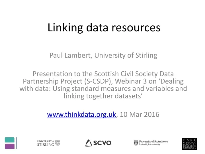 linking data resources