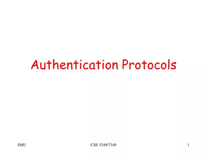 authentication protocols