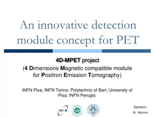 An innovative detection module concept for PET