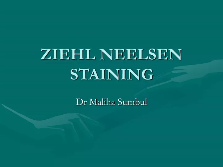 ziehl neelsen staining