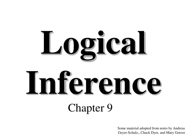 logical inference