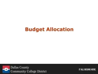 Budget Allocation