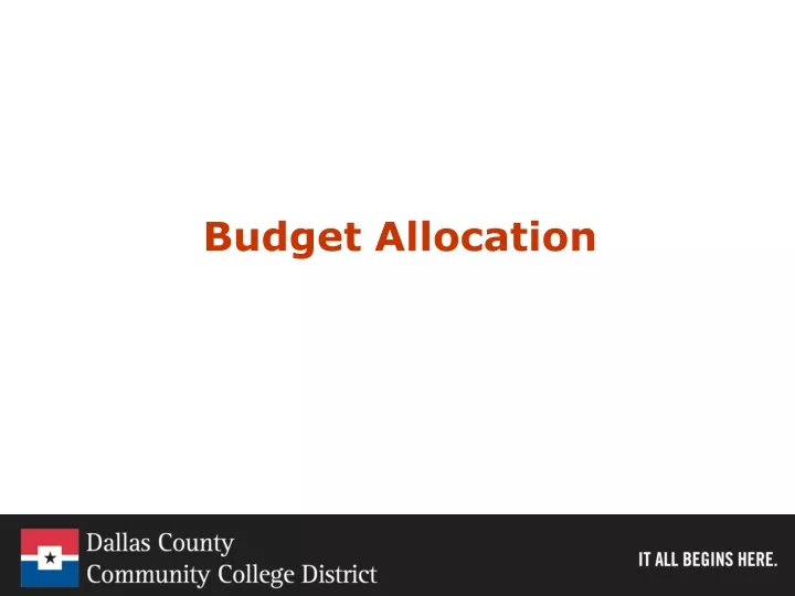 budget allocation