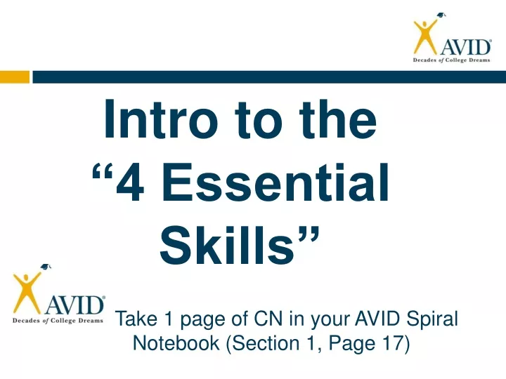 intro to the 4 essential skills
