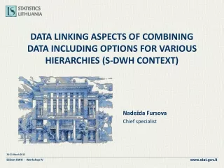 Data linking aspects of combining data including options for various hierarchies (S-DWH context)