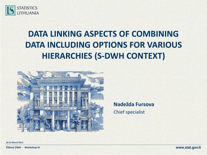 data linking aspects of combining data including options for various hierarchies s dwh context
