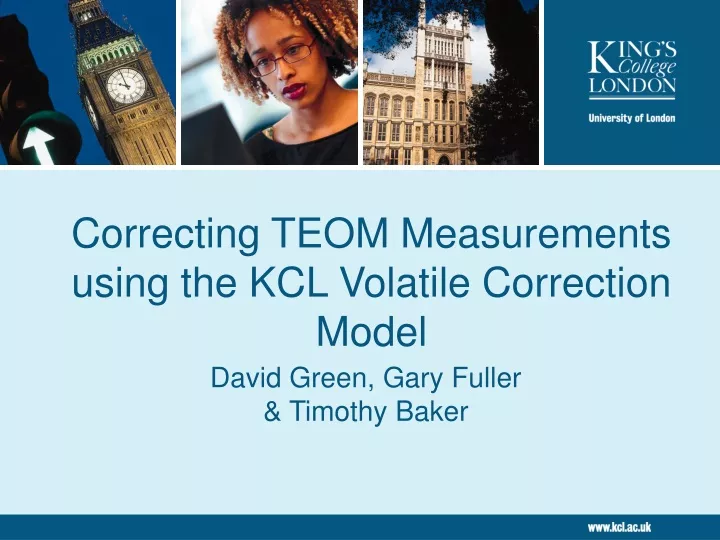 correcting teom measurements using the kcl volatile correction model