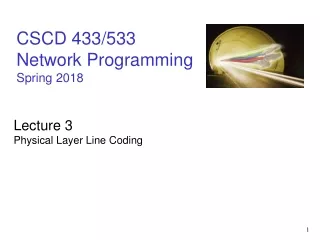 CSCD 433/533 Network Programming Spring 2018