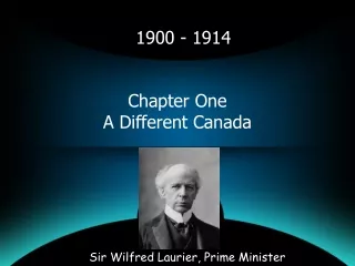Chapter One A Different Canada