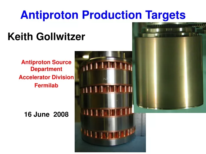 antiproton production targets