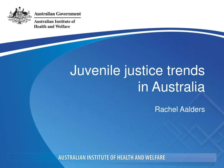 juvenile justice trends in australia