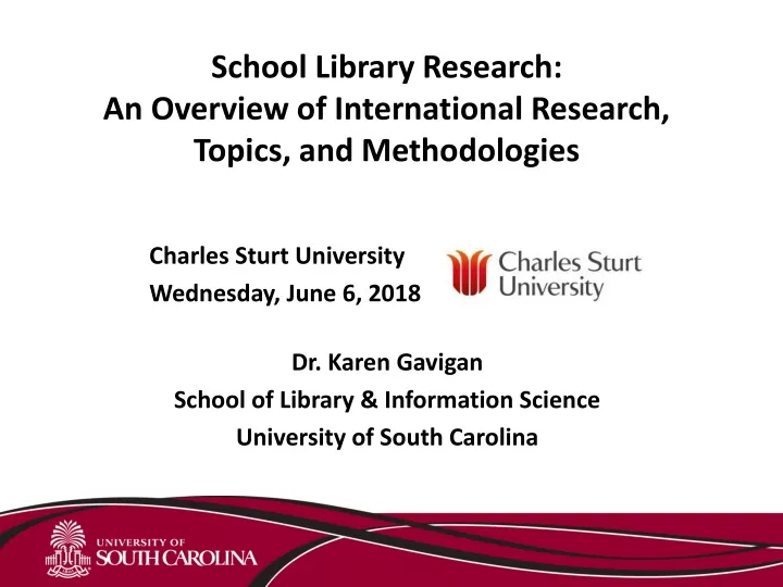 school library research an overview of international research topics and methodologies