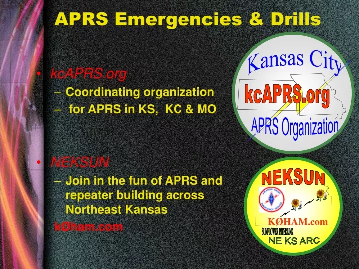 aprs emergencies drills
