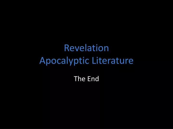 revelation apocalyptic literature