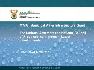MWIG: Municipal Water Infrastructure Grant