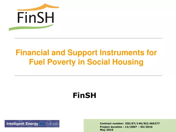 financial and support instruments for fuel poverty in social housing