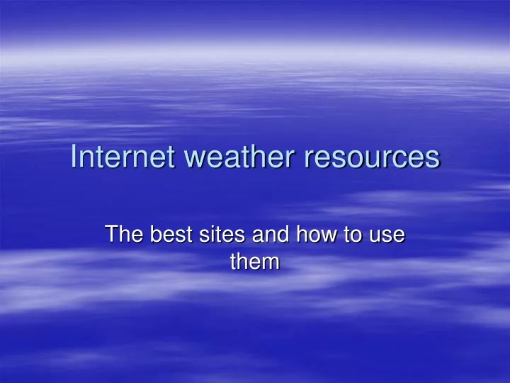 internet weather resources