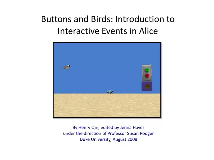 buttons and birds introduction to interactive