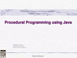 Procedural Programming using Java