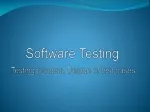 Testing process, Design of test cases
