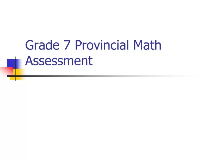 grade 7 provincial math assessment