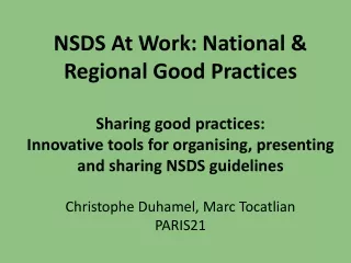 NSDS  Guidelines