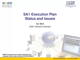 SA1 Execution Plan Status and Issues