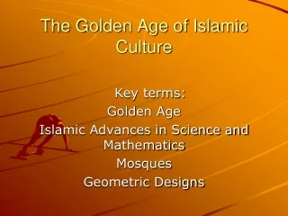 The Golden Age of Islamic Culture