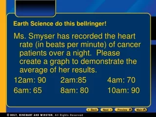 Earth Science do this bellringer!