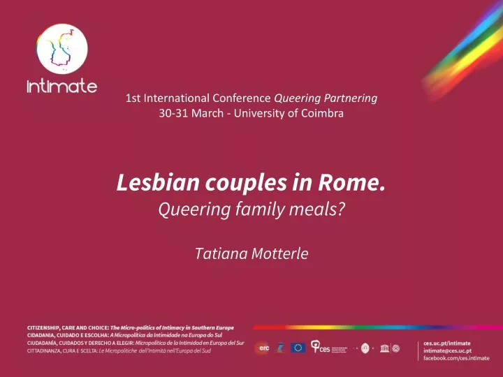 1st international conference queering partnering