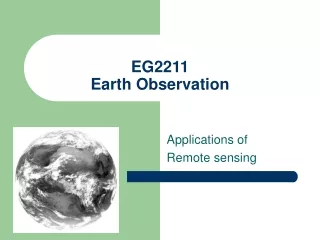 EG2211 Earth Observation