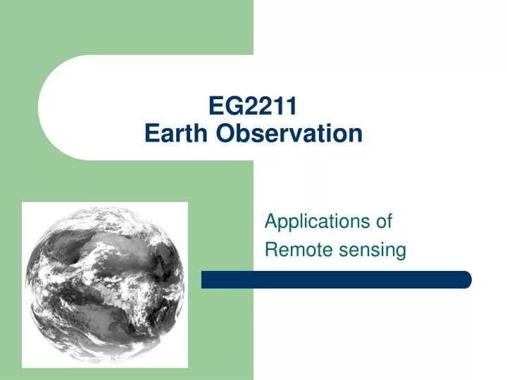 eg2211 earth observation