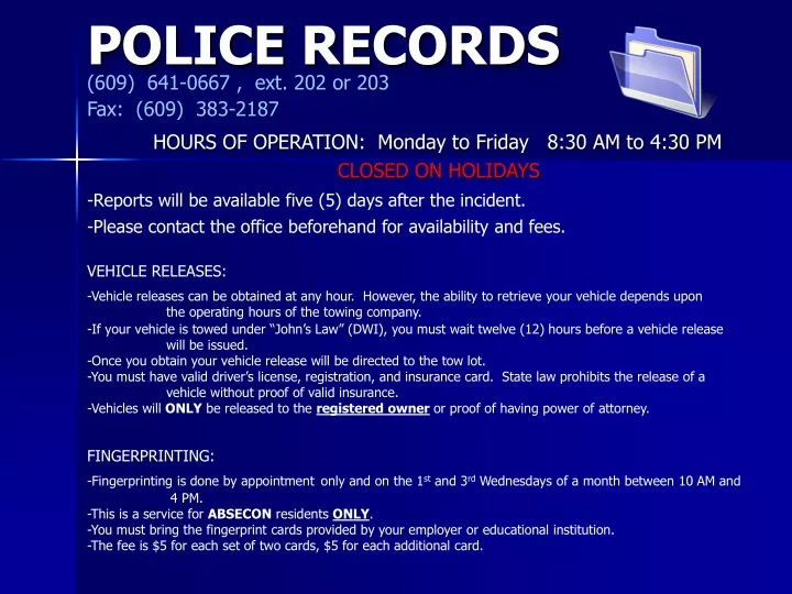 police records