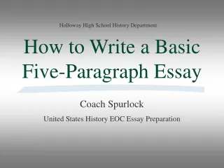 How to Write a Basic Five-Paragraph Essay
