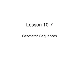 Lesson 10-7