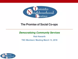 The Promise of Social Co-ops