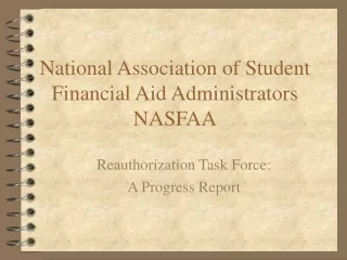 National Association of Student Financial Aid Administrators NASFAA