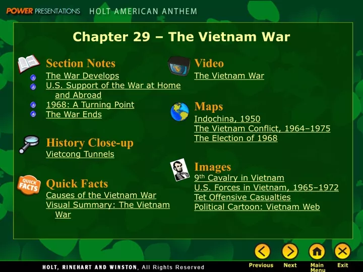 chapter 29 the vietnam war