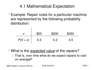 4.1 Mathematical Expectation