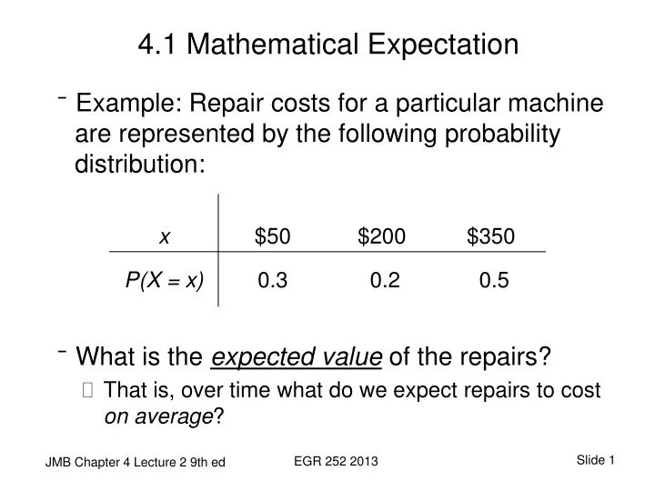 4 1 mathematical expectation