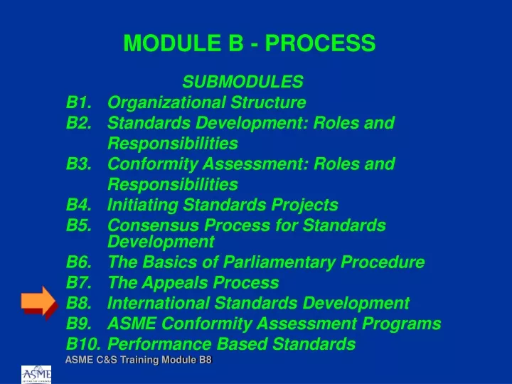 module b process