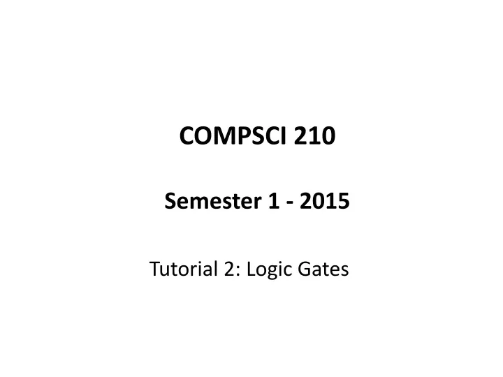 compsci 210 semester 1 2015