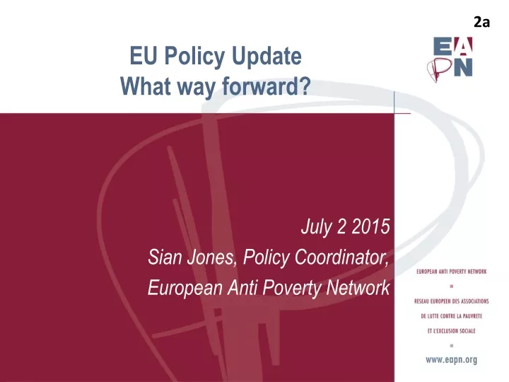 eu policy update what way forward