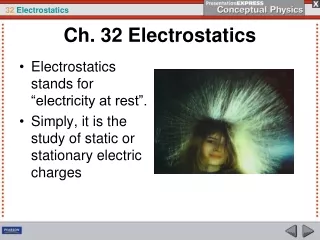 Ch. 32 Electrostatics