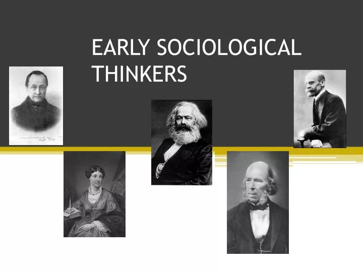 early sociological thinkers