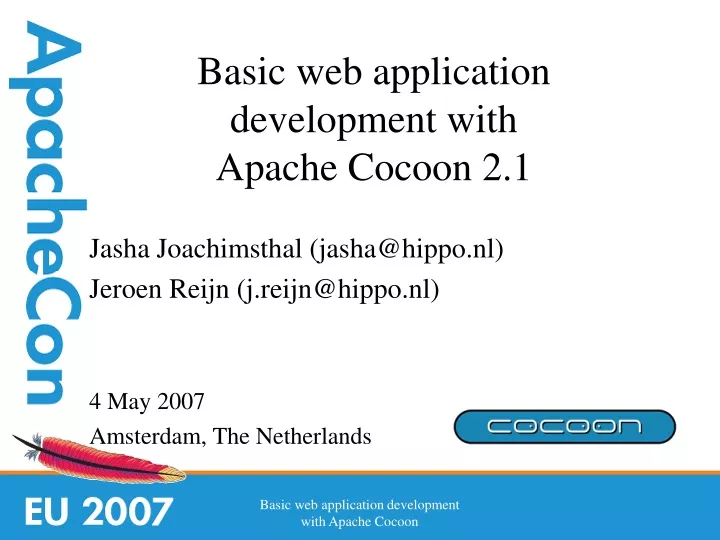basic web application development with apache cocoon 2 1